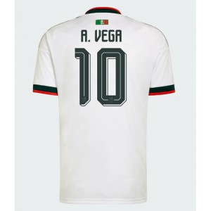 Meksiko Alexis Vega #10 Jalkapallovaatteet Vieraspaita MM-kisat 2026 Lyhythihainen